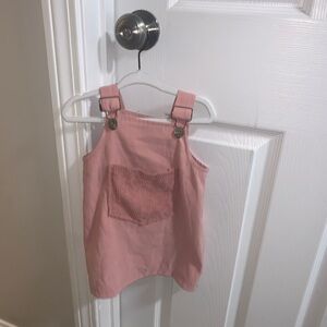 Zara Dusty Rose Pinafore with Corduroy Pocket